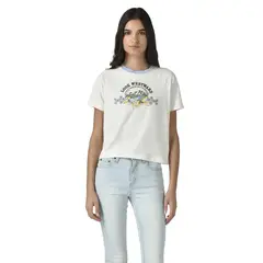 LEVIS - Polo Mujer Graphic Game Day Tee Blanco
