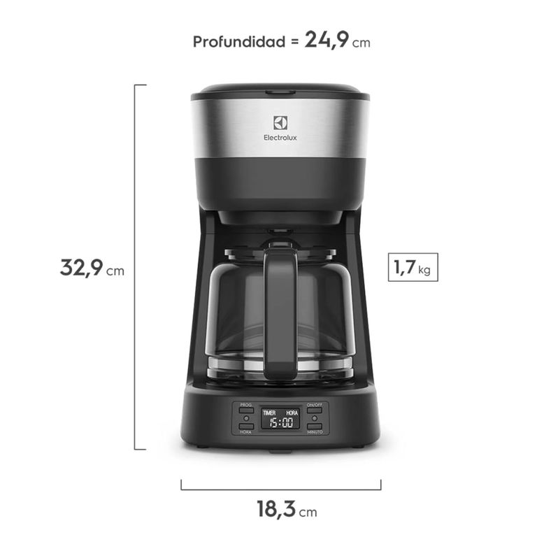Cafetera Eléctrica Programable Experience Negro ECM25