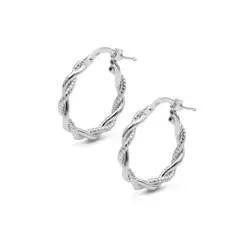 AMBAR JOYERIA - Argollas de Plata 925 Filomena 18 Silver