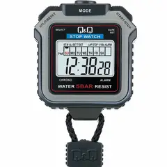 Q&Q - Cronómetro QQ HS43 Fechador Alarma Resolución 01100 Gris