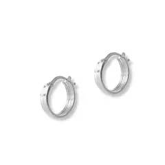 AMBAR JOYERIA - Argollas de plata 925 Acanaladas Sandra 15 MM