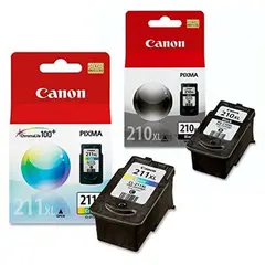 CANON - Cartuchos de Tinta 210XL - 211XL Negro y Tricolor