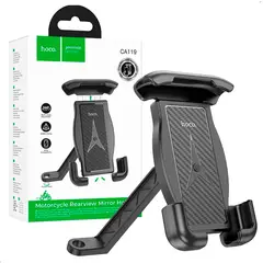 HOCO - Holder Porta Celular Moto Espejo CA119 Negro 360