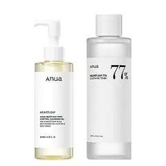 GENERICO - SET ANUA HEARTLEAF CALM & CLEAN SOOTHING TONER + PORE CONTROL CLEANSING OIL