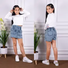DANUS - Short falda cargo denim niña-danus