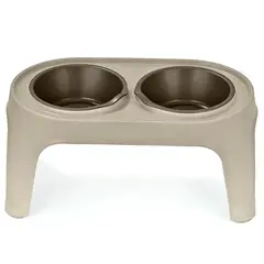 RIMAX - Comedero Alto Perros Medianos Taupe Mocca