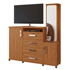 DIBA MUEBLES - Comoda Con Espejo y Ruedas Miko -