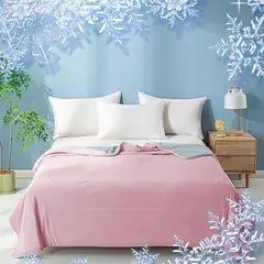 GENERICO - EDREDÓN MICROSHERPA CON CARNERO 2 PLAZA  1 PIEZA ROSA