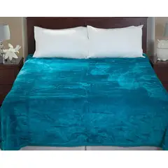 GENERICO - EDREDÓN PIEL DE ANGEL CON CARNERO 2 PLAZA + 2 FUNDAS DE ALMOHADA JADE