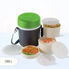 POLIMES - Termo Comida 1.50 Lt Excel Verde/Plomo -