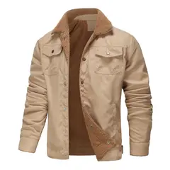 GIOIO - Cazadora Hombre Algodón Térmico Estilo Trabajo Urbano Premium​