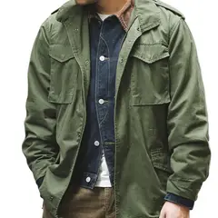 GIOIO - Chaqueta Campo Hombre Vintage Militar Multibolsillos Estilo Madsen​