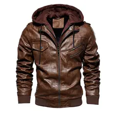 GIOIO - Chaqueta Sintética Hombre Capucha Cremallera Urbana Premium​