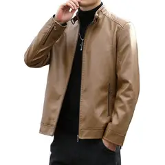 GIOIO - Chaqueta Sintética Hombre Cuello Alto Ajustado Corte Asiático Urbano Juvenil​