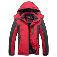 GIOIO - Chaqueta Técnica Hombre Urbana Capucha Térmica Forro Polar Grueso Viento Resistente​