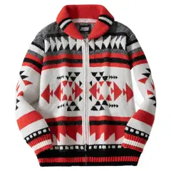 GIOIO - Chaquetilla Hombre Tejido Diseño Cuello Solapa Cremallera Urbana Elegante​