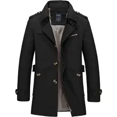GIOIO - Gabardina Hombre Algodón Puro Urbano Ligera Elegante​