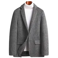 GIOIO - Saco Hombre Lana Cuadros Urbano Juvenil Corte Preciso Elegante​