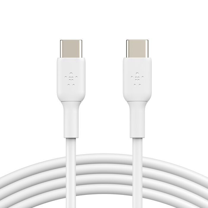 CABLE USB C POR AMBOS LADOS BLANCO DE 1 METRO