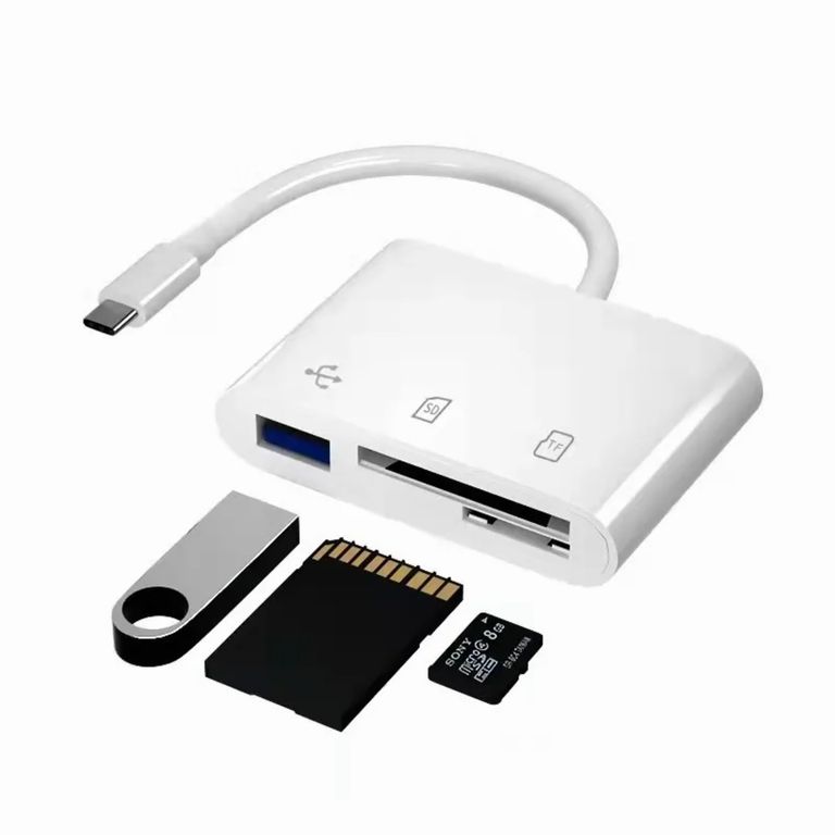 Hub Tipo C Lector Tarjetas Micro Sd Sd Y Usb Otg