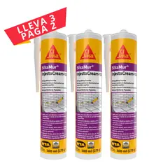 SIKA - 3x2 Barrera antihumedad ascendente SikaMur® InjectoCream-100 x 300ml