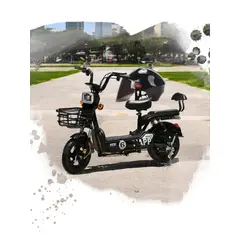 GENERICO - BICIMOTO DE BATERIA LITIO EXTRAIBLE 48V20AH MOTOR 500W BLACK