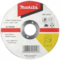 MAKITA - Disco Abrasivo Corte Inox 412 12mm Wa60t D-18764