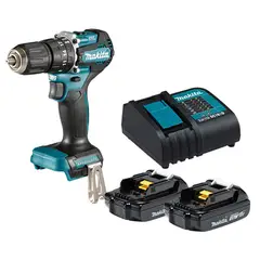 MAKITA - Taladro Percutor 1/2" 18V LXT BL 40Nm 2 Bat 1.5 Ah DHP487SYX2