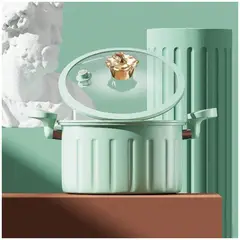 INSPIRA MARKET - Olla con tapa de vidrio antiadherente 10 Litros