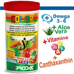 PRODA - Alimento Color + Vitaminas 12Gr - Alimento para Peces PRODAC