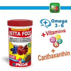 PRODA - Granulos betta food 40gr - Alimento para Peces PRODAC