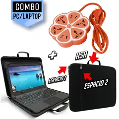 GENERICO - Combo Enchufe Tomacorriente + Maletin Funda Laptop de 15.4 16