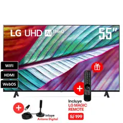 LG - Televisor 55 UHD 4K Smart TV THINQ AI 55UR8750PSA + Antena Digital