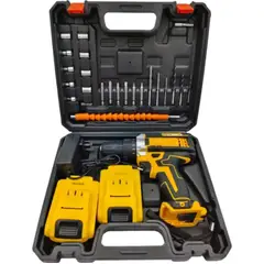 GENERICO - Kit Taladro 2 Baterías Portatil Inalambrico 3/8" con Accesorios