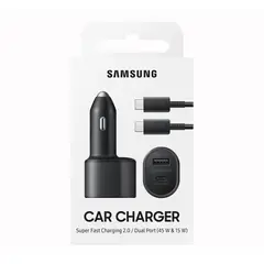 SAMSUNG - Cargador de auto 45w usb-c dual port super fast charge