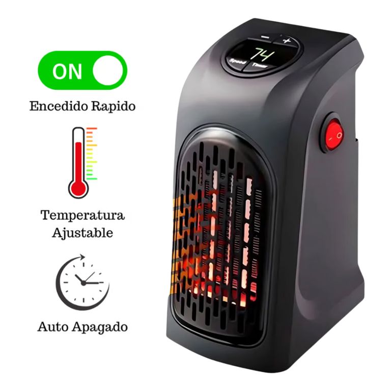 Estufa Calentador Mini Calefactor Eléctrico portátil 400W + Control