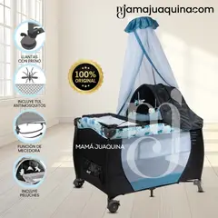 BABY - Cuna Corral de Lujo «KENDALL II» Edición Limitada Blue