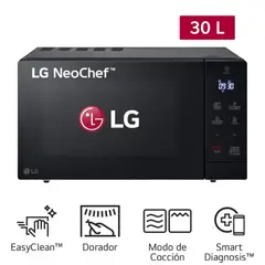 LG - Horno Microondas 30L MH7032JAS Negro