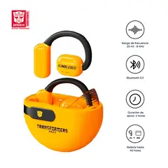 TRANSFORMERS - Audifonos Bluetooth Shockwave Open Free Tf-T09 40Hrs Amarillo