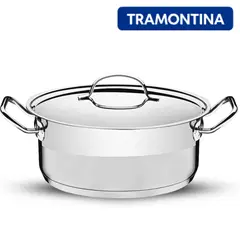 TRAMONTINA - Olla Baja N° 20 Profesional de Acero Inoxidable -