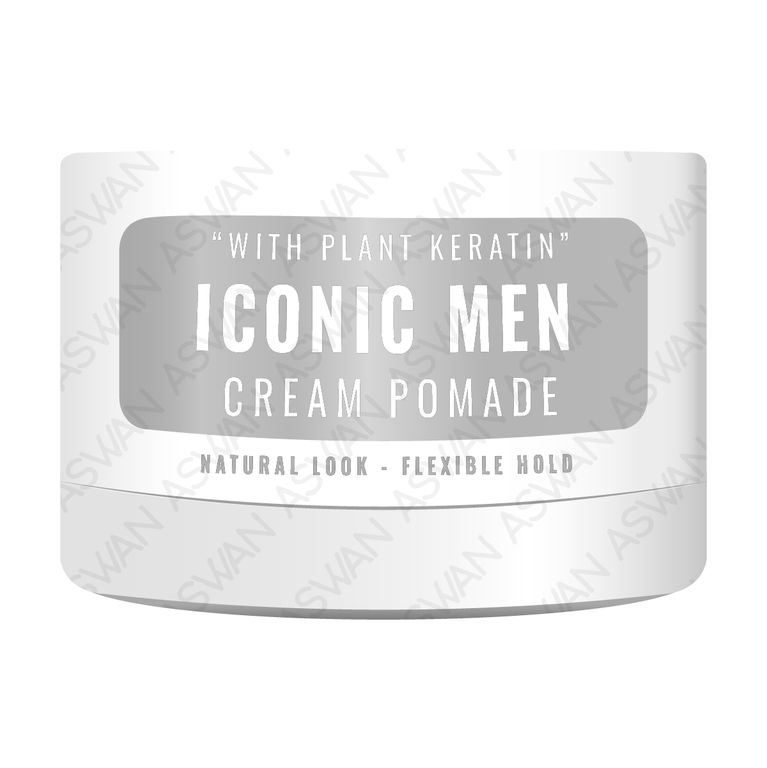 Iconic Men Cream Pomade Natural Look - Flexible Hold Blanco