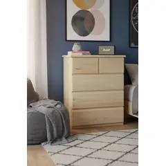 GENERICO - COMODA PINO DE 80 CM COLOR NATURAL