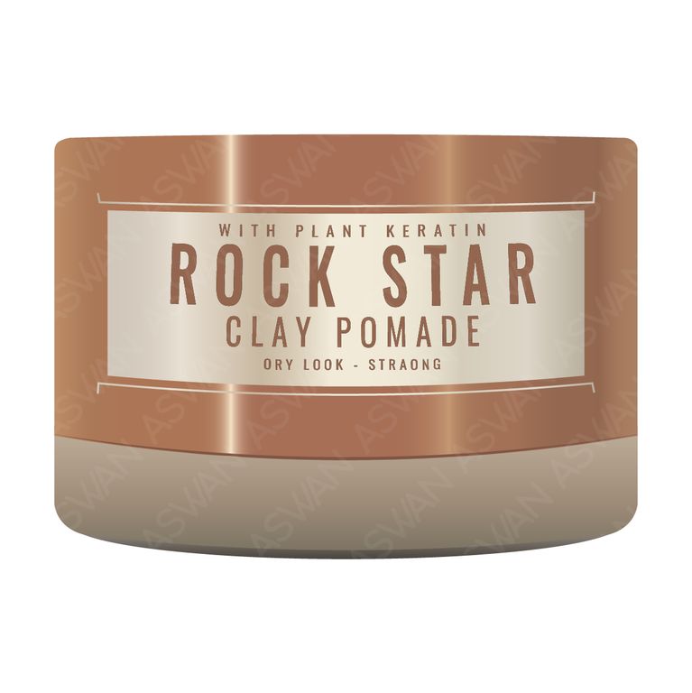 Rock Star Clay Pomade Dry Look - Straong Marron