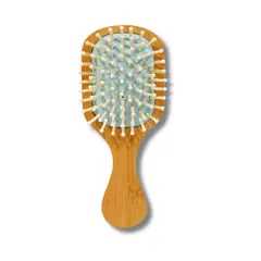 GENERICO - CEPILLO PEINE BAMBÚ ANTIFRIZZ PARA CARTERA VERDE