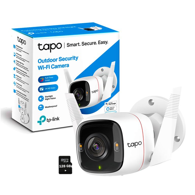 Tapo C320WS 4MP 2K Exterior Cámara Seguridad Wi-Fi SD 128GB