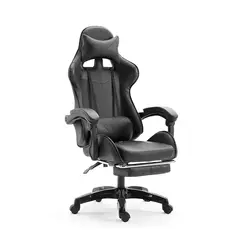 GENERICO - Silla Gamer Model S Color Negro + Reposapies