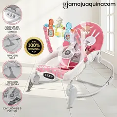 BABY - Silla Mecedora «NARAN» con Juguetes Didácticos Light Pink