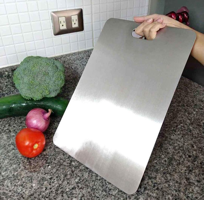 Tabla de picar en Acero inoxidable 30x20cm -REGALO