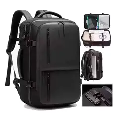 VARIOS - Mochila de Viaje Impermeable 180° Oxford Clave TSA Ajustab Negro Mod A