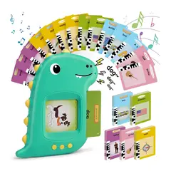 GENERICO - Lector de Tarjetas Ingles Español Flash Card Dino
